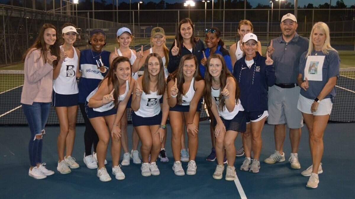 Blythewood girls tennis defeated Spring Valley, 4-2, to win Region 4-5A title and finish regular season unbeaten.