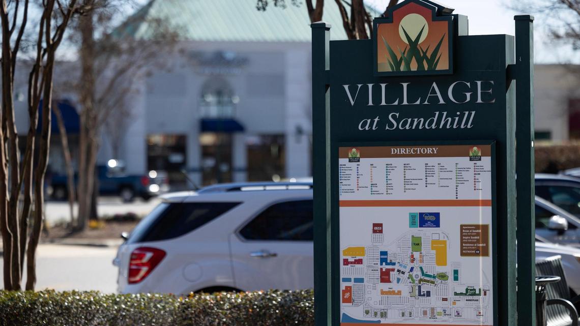 The Village at Sandhill outdoor mall on Friday, January 20, 2023.
