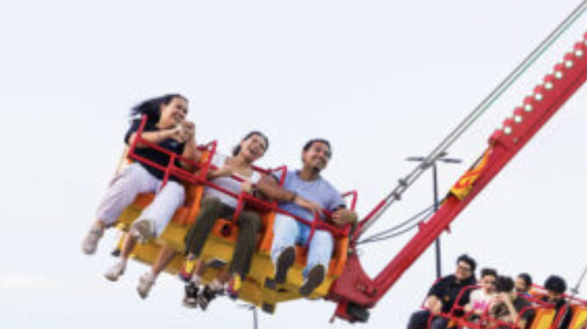 New this year to the SC State Fair is the Downdraft, where riders are made to feel a sense of weightlessness due to sitting in a circle, lifted up and spinning and tilting.