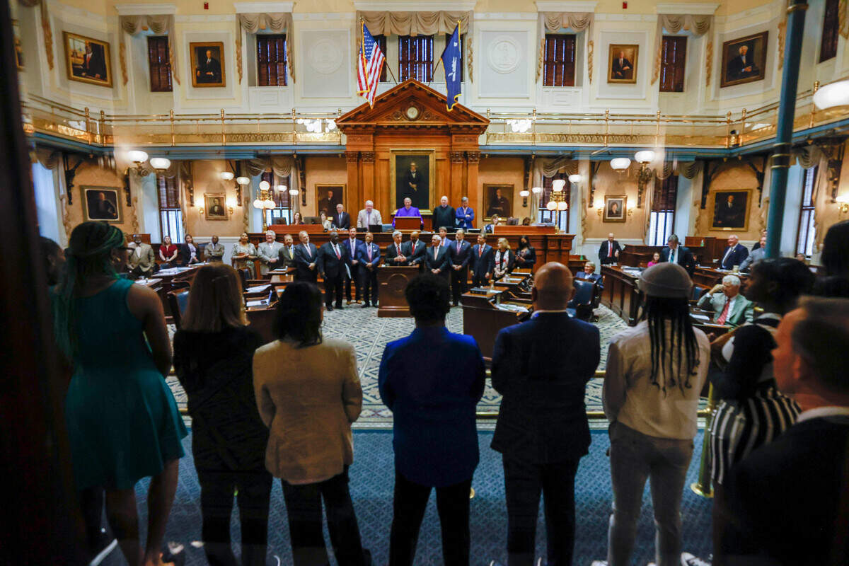Members of the University of South Carolina Womens basketball team, under the direction of head coach Dawn Staley, where honored by S.C. Governor Henry McMaster and the legislative delegation at the State House on Wednesday, April 6, 2022. The Gamecocks won the 2022 NCAA national championship.