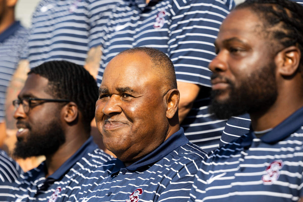 South Carolina State’s head football coach Buddy Pough poses for a portrait on Saturday, August 13, 2022.