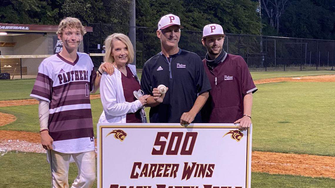 Pelion baseball coach Barry Fogle won his 500th game on Monday, April 26, 2021.