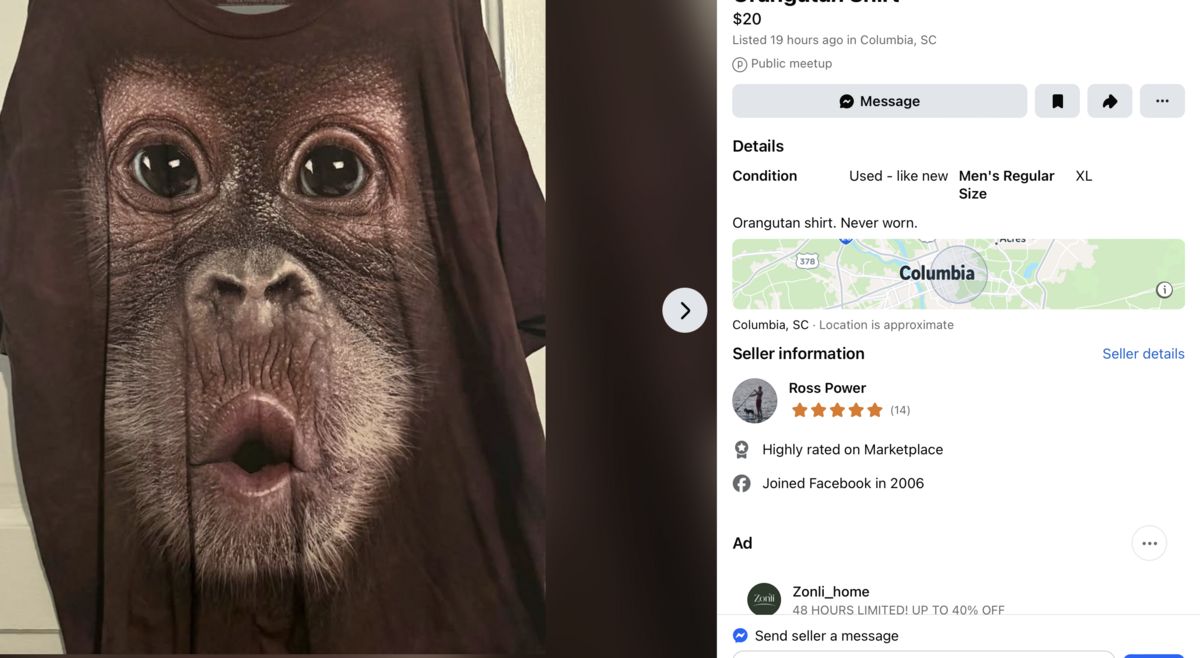 Orangutan shirt