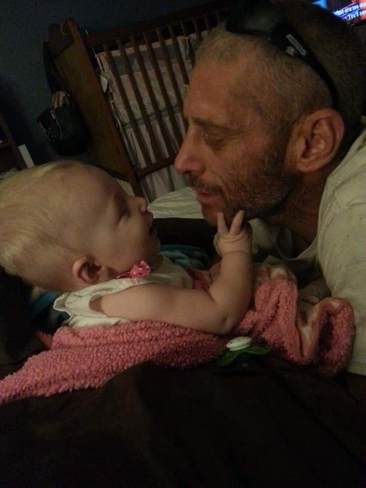 Jeffrey Jay Wurtz with one of his daughters in 2018.