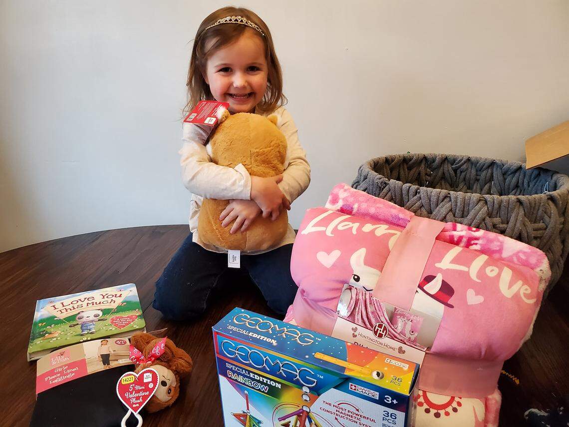 Aldi sent Saylor a birthday present.