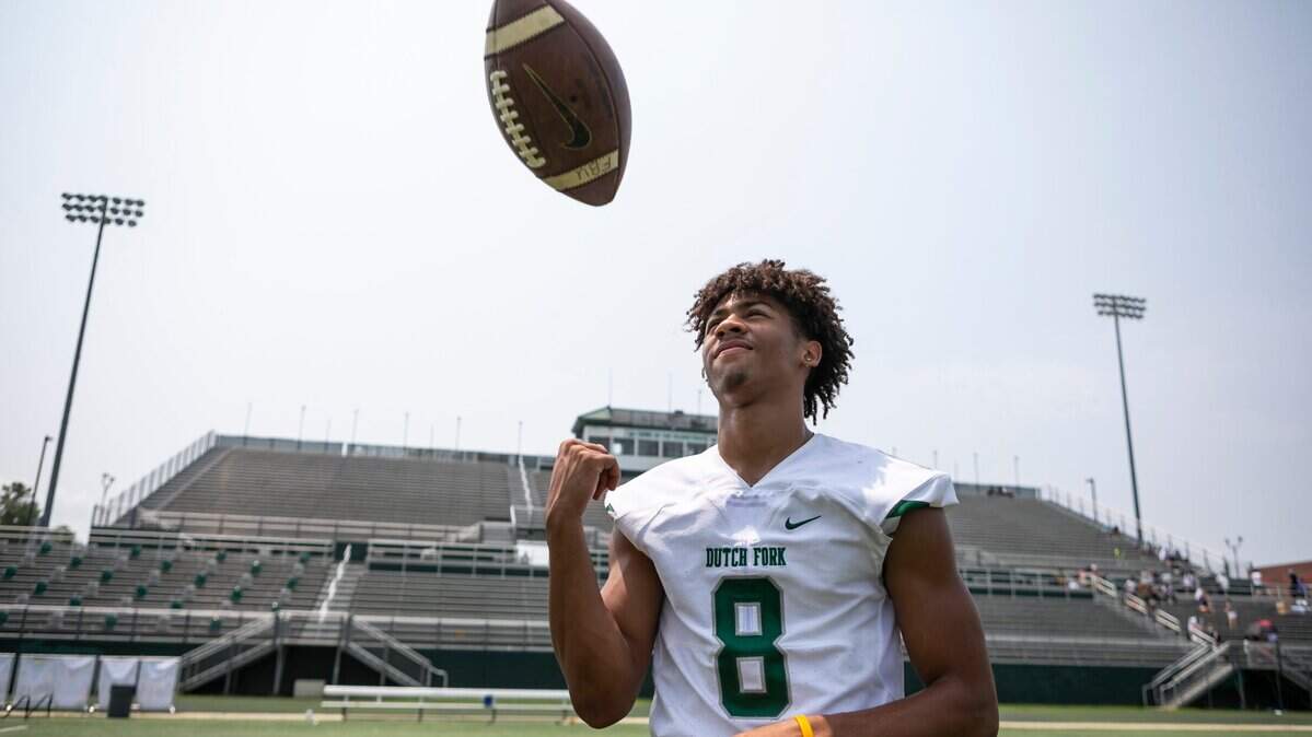 Dutch Fork High School wide receiver Antonio Williams during the Meet the Foxes event held in Irmo on July 31, 2021.