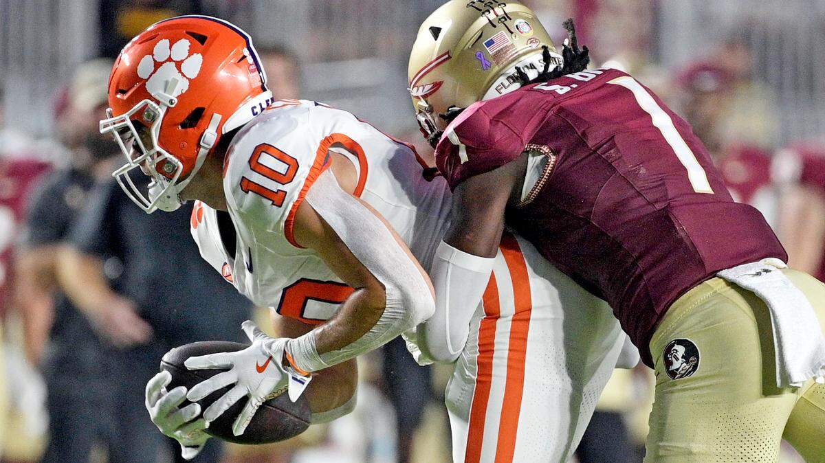 Clemson wide receiver Troy Stellato (10)