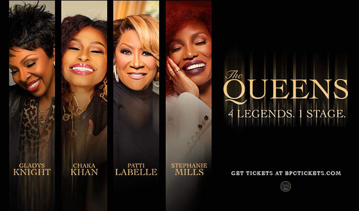 Music legends, from left, Gladys Knight, Chaka Khan, Patti Labelle and Stephanie Mills will perform together at a concert in Columbia.