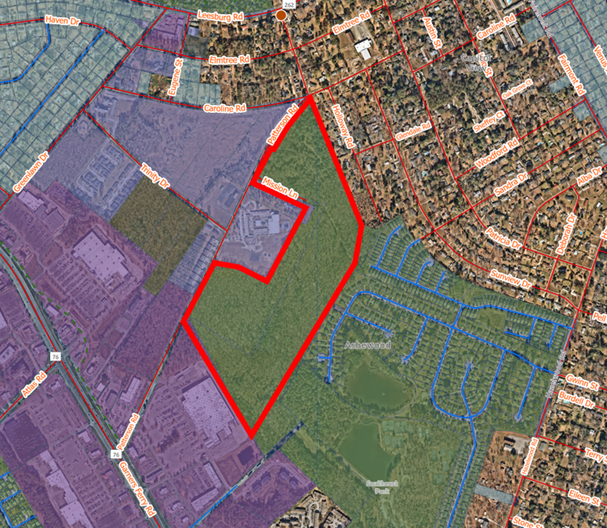 Developer Great Southern Homes is planning to build a 243-house subdivision behind the Garners Ferry Road Walmart, along Patterson Road.