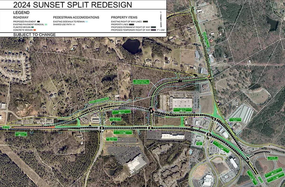 Plans show the upcoming reworking of Sunset Boulevard.