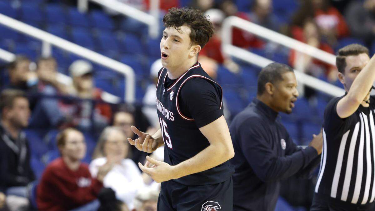 South Carolina’s Eli Ellis during Sunday’s exhibition against NC State.