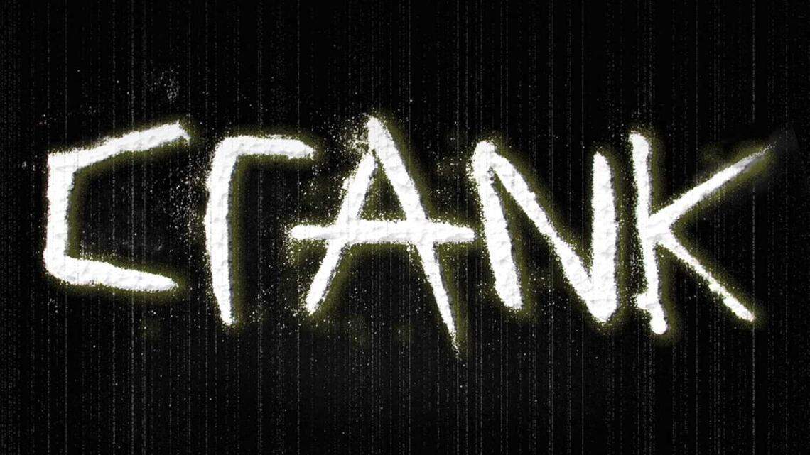 A portion of the book cover of “Crank” by Ellen Hopkins is pictured.