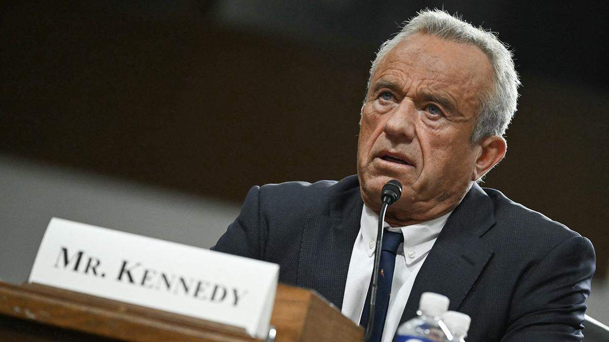 Robert F. Kennedy Jr. testifies during a Senate Finance Committee hearing on his nomination to be Health and Human Services Secretary, on Capitol Hill in Washington, D.C., Jan. 29, 2025. (Andrew Caballero-Reynolds/AFP via Getty Images/TNS)