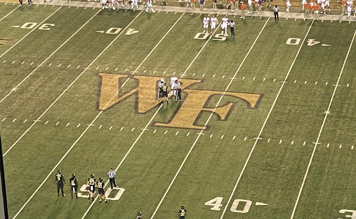 Clemson captains for the Wake Forest game were Cornell Powell, Nyles Pinckney, Trevor Lawrence and James Skalski. But the coin toss had a 2020 feel to it. Only one player per team went to midfield for the pregame ritual due to social distancing, a little ironic with players following that up by blocking and tackling each other for 3.5 hours.