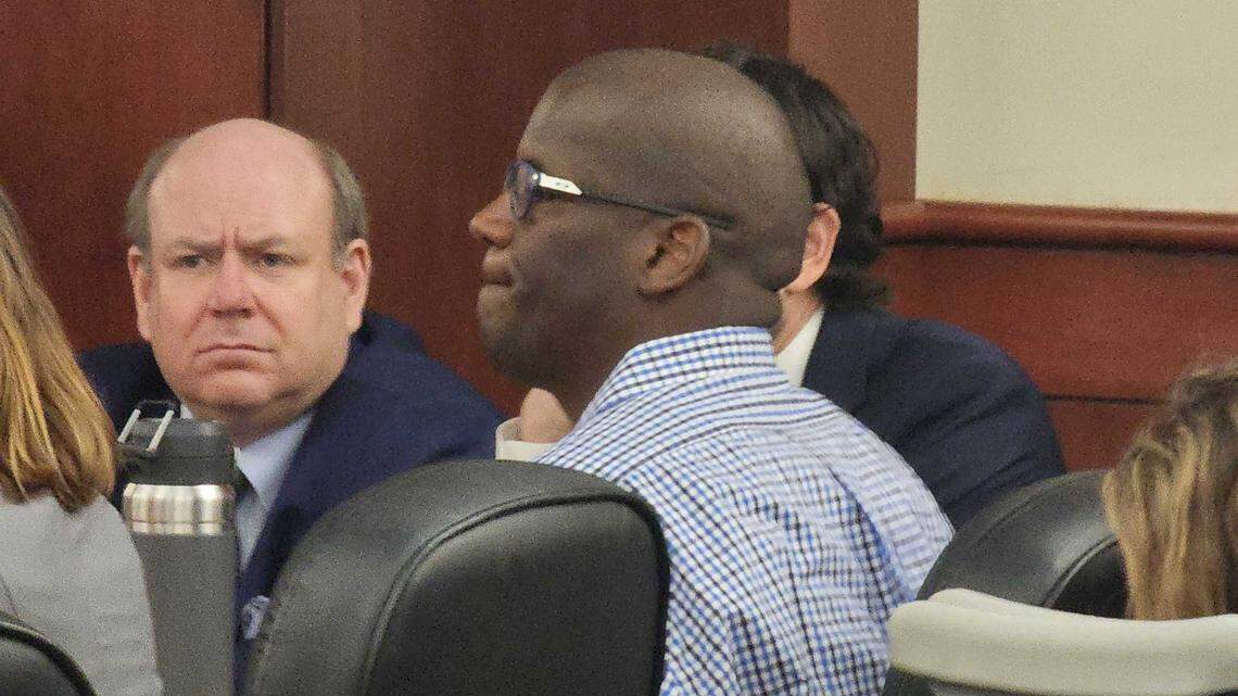 Quincy Allen, on Monday, July 22, 2024, listens as Circuit Court Judge Debra McCaslin explains the rights he’ll forfeit in agreeing to a sentencing agreement involving life in prison without the possibility of parole for two murders he was convicted of in 2005.