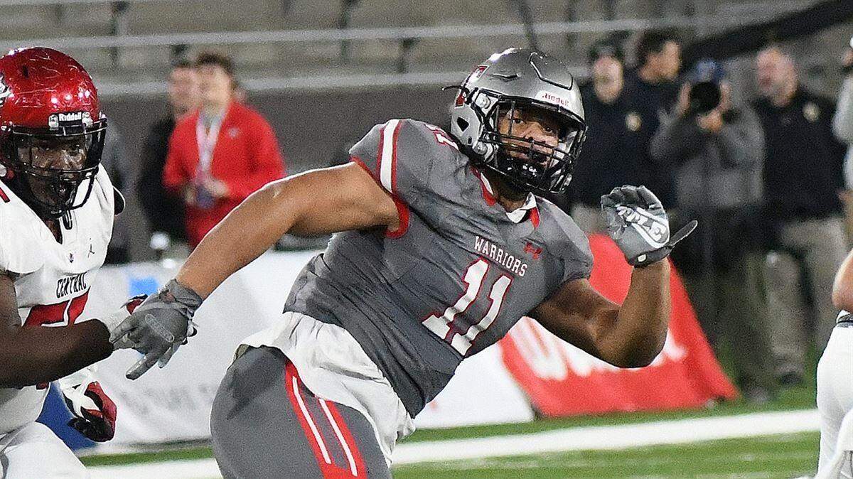 Five-star 2023 defensive line recruit Peter Woods plays at Thompson High School in Alabama.