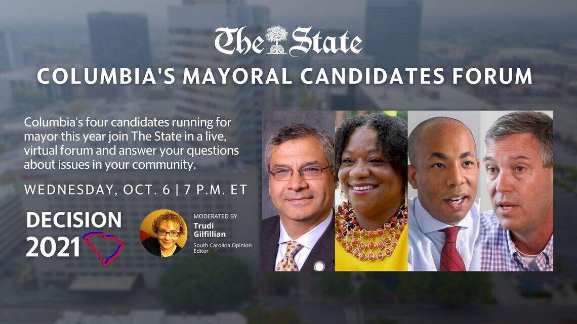 WATCH: Who will be the next mayor of Columbia? Join The State’s mayoral forum