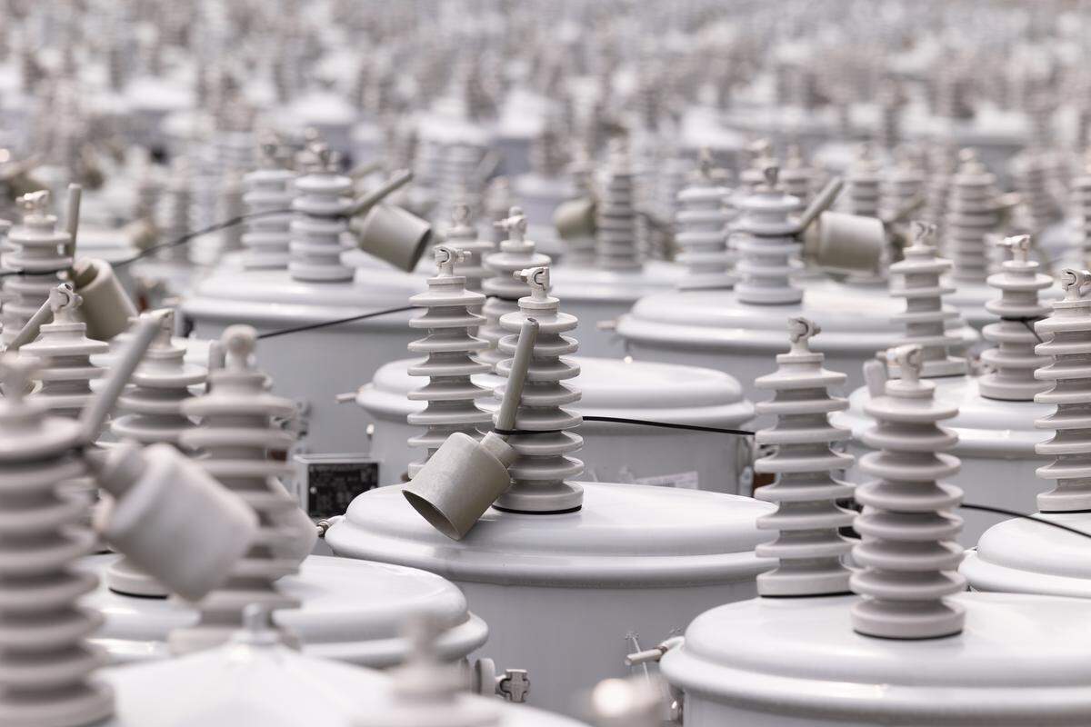 Pallets of items including cable, wire, poles and transformers are stored at the Dominion central distribution facility in Columbia. The items are on hand for daily needs and stored in sufficient quantities to supply outlying distribution centers in the state during emergencies. 