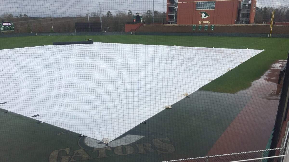 Rain washed out play at the NaturChem Invitational on Friday. Games will resume Saturday at Airport, River Bluff and Lexington high schools.