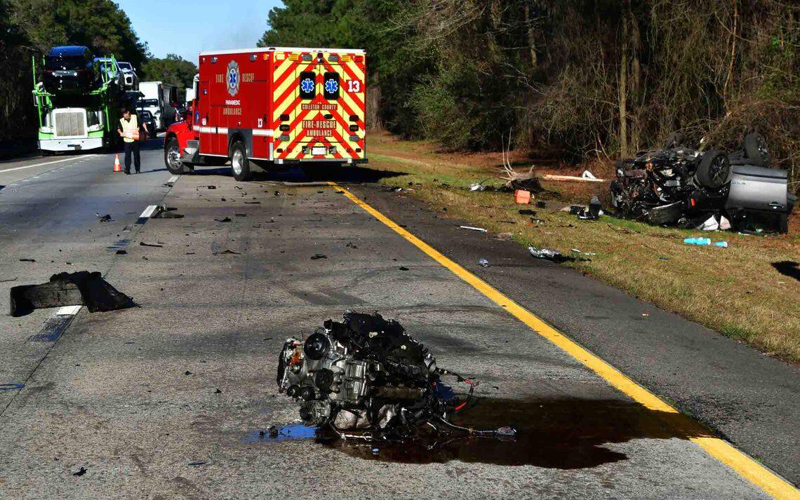 The crash was reported along Interstate 95, a major thoroughfare.