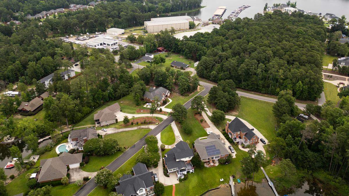 Lake Murray from the air in the early morning on Monday, June 18, 2024.