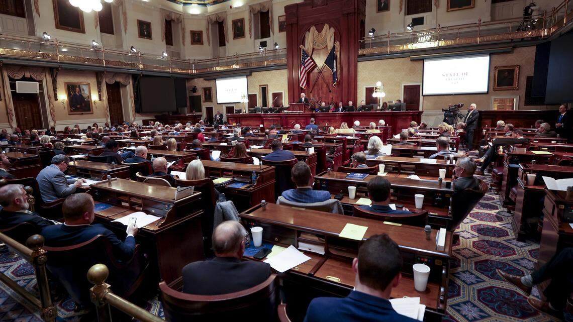 Members of the General Assembly listen during  S.C. Governor Henry McMaster’s 9th and final State of the State address on Wednesday, Jan. 28, 2026.