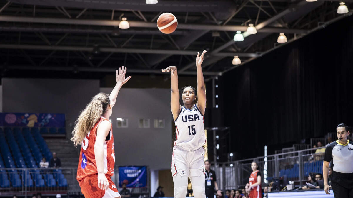 South Carolina incoming freshman Kelsi Andrews playing for USA Basketball.
