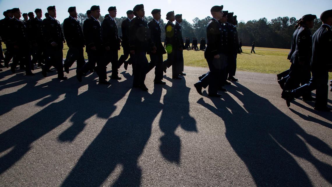 Graduation at Fort Jackson in Columbia, South Carolina on Thursday, March 12, 2020. Late Thursday Brigadier General Milford Beagle, Jr. cancelled future graduation ceremonies until April 30, 2020 in order to help protect soldiers and prevent the spread of coronavirus.