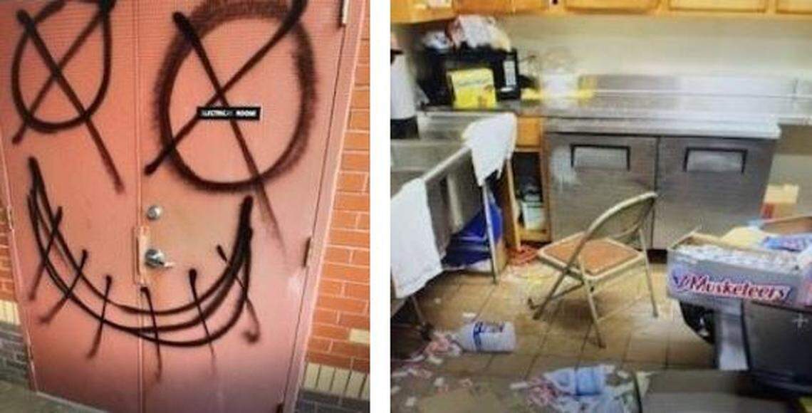 A search is underway for whoever vandalized a park in the Midlands.