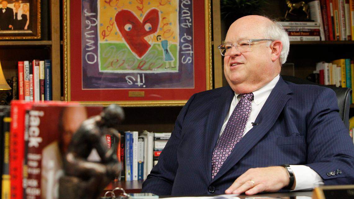 Former Lexington-Richland District Five superintendent Stephen Hefner shares his thoughts on magnet schools during an interview Thursday, May 4, 2017. Hefner retired in 2017.