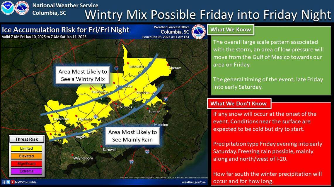 Winter weather is in the forecast for South Carolina.