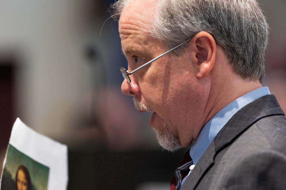 Prosecutor Creighton Waters makes closing arguments in Alex Murdaugh’s trial for murder at the Colleton County Courthouse on Wednesday, March 1, 2023. Joshua Boucher/The State/Pool