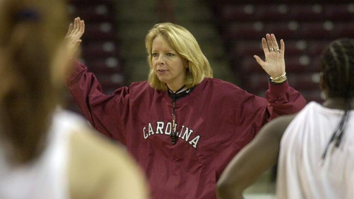 From 2012: Susan Walvius as head coach of the South Carolina women’s basketball team
