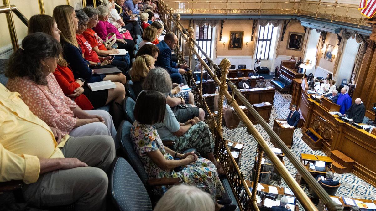 The South Carolina Senate debates a bill that would ban abortion after six weeks on Tuesday, May 23, 2023.