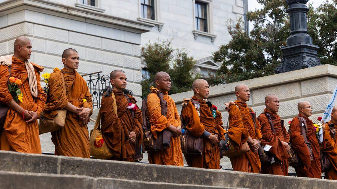 After SC stop, Buddhist monks complete Walk for Peace in Washington, D.C.