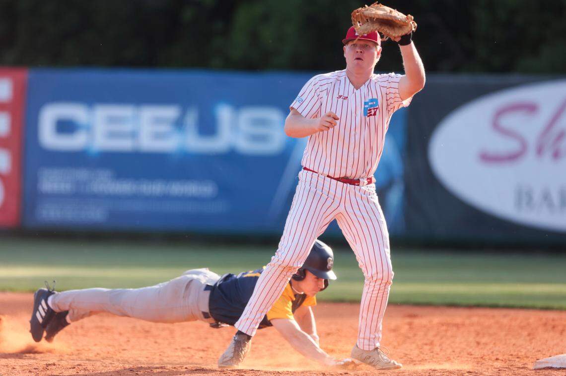 The P27 Blacksmiths’ Cameron Turner, now a first baseman, began his career as a pitcher before injuries hit.
