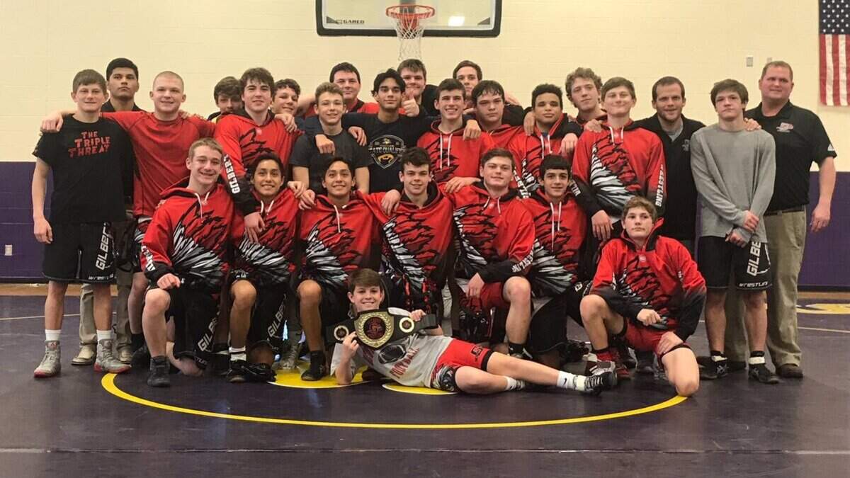 The Gilbert Wrestling team advanced to their first 3A Lower State championship with a 48-32 win over Aynor on Monday, Feb. 4, 2019.