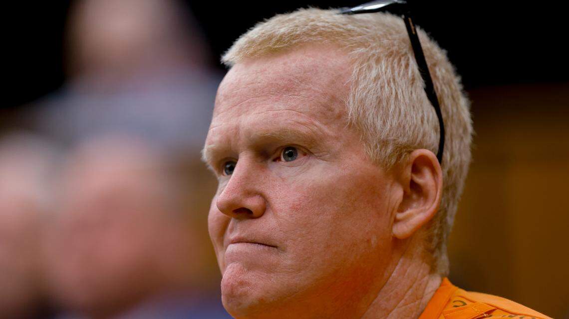 Alex Murdaugh sits during an evidentiary hearting at the Richland County Courthouse on Tuesday Jan.16, 2024. Murdaugh was convicted of murdering his wife and son in 2023 after a six-week trial. Tracy Glantz The State, Pool