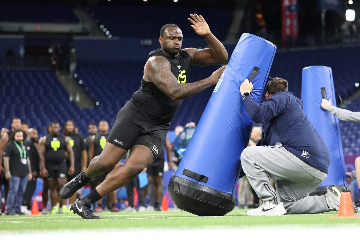 Clemson defensive tackle DeMonte Capehart at the 2026 NFL Combine in Indianapolis