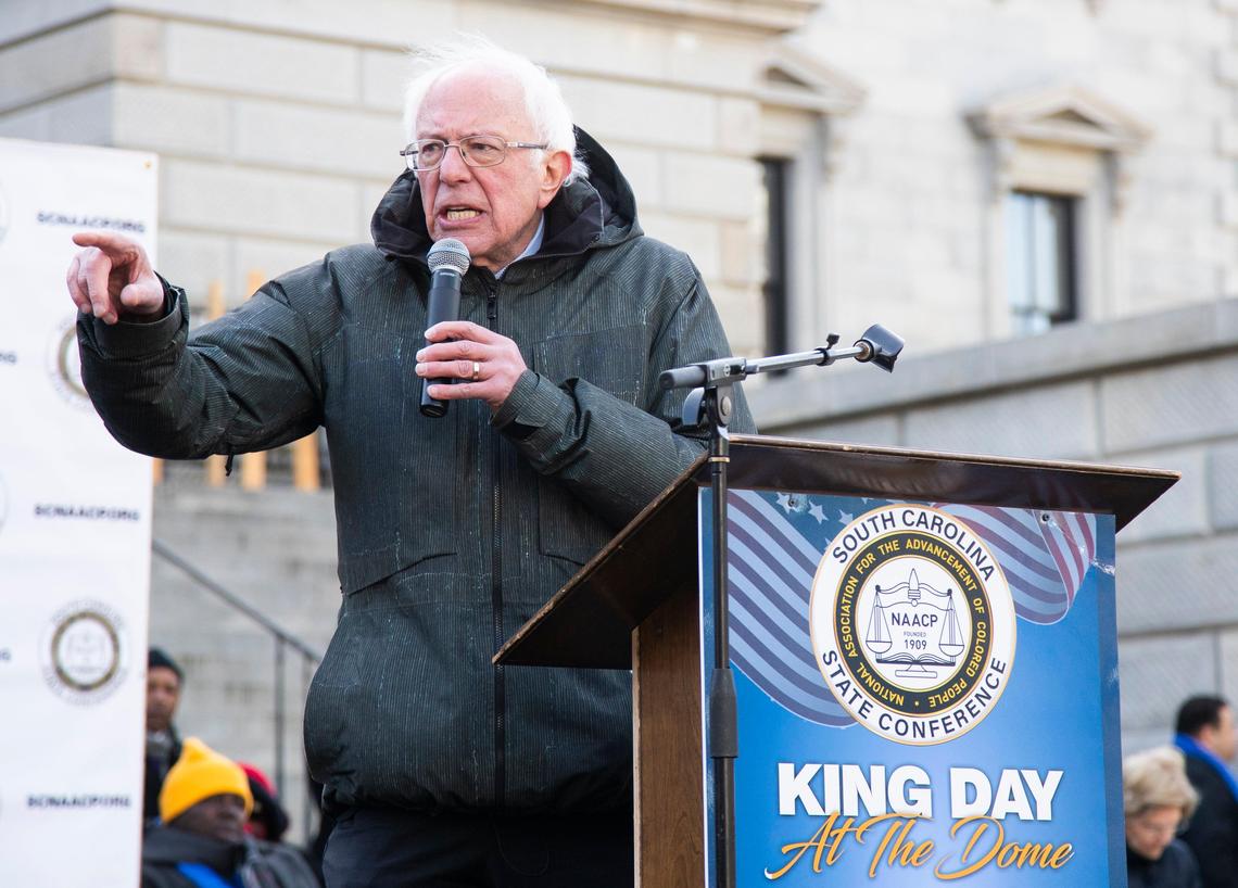 Vermont Senator Bernie Sanders speaks at the King Day at the Dome on Monday, January 20, 2020.