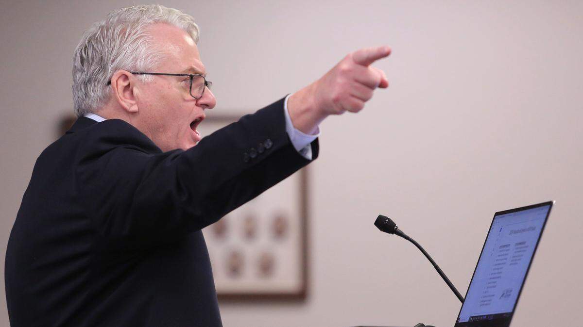 S.C. Treasurer Curtis Loftis on Tuesday, April 2, 2024 during a Finance Constitutional Subcommittee meeting concerning $1.8 billion that has been discovered in an account. (Travis Bell/STATEHOUSE CAROLINA)