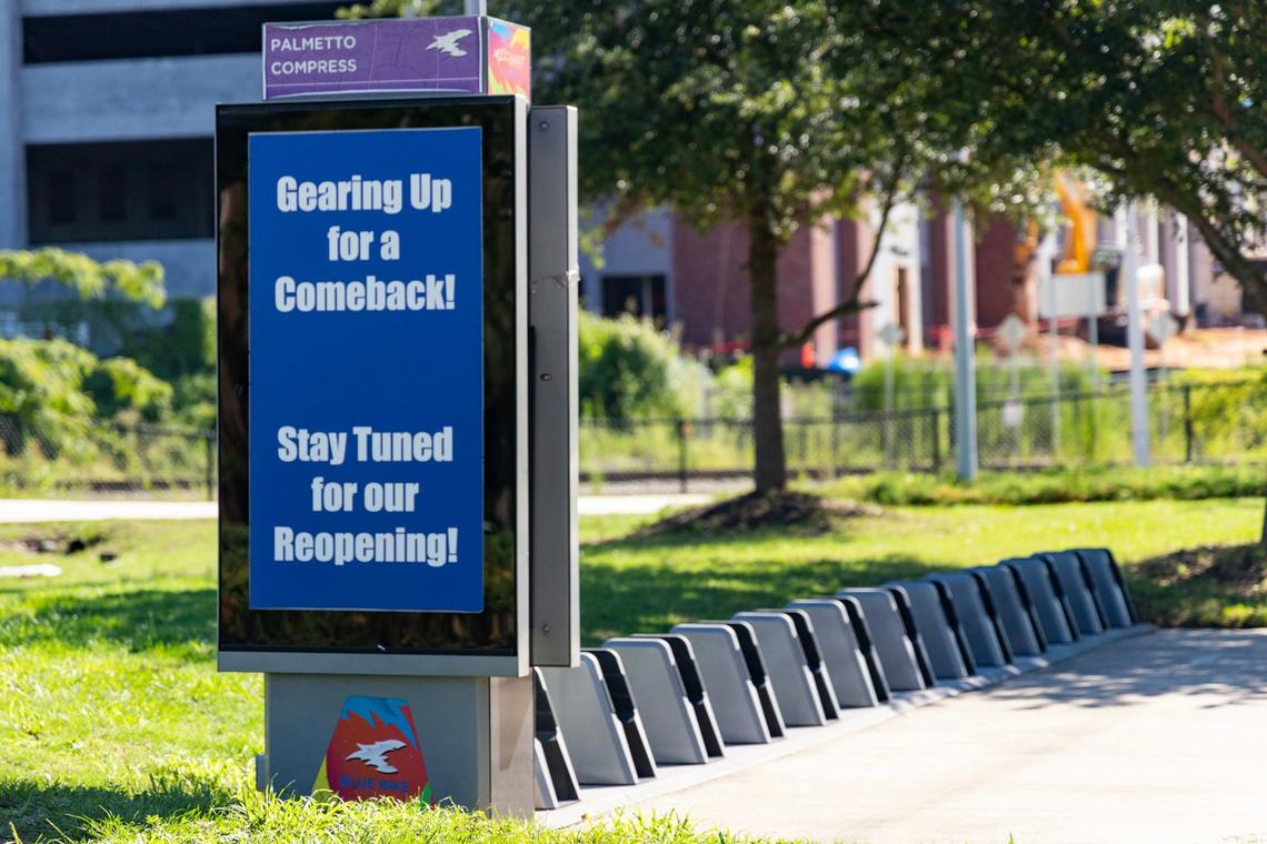 The Palmetto Compress location for Columbia’s bike share program on Tuesday, July 23, 2024.