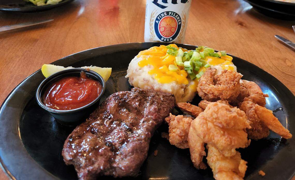 The steak and shrimp combo at the Rusty Anchor in Chapin. The restaurant won The State’s 2022 Lake Murray Restaurant Poll.