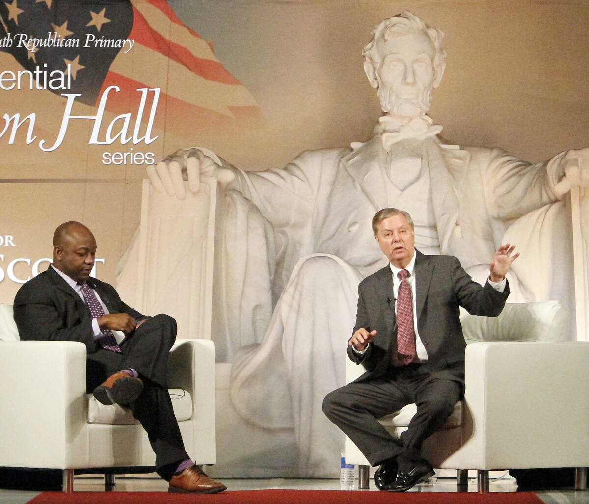From Sept. 2015: Sen. Lindsey Graham, then a Republican presidential candidate, is the focus of the Sen. Tim Scott Presidential Town Hall series at the Crown Reef Resort and Conference Center in Myrtle Beach.