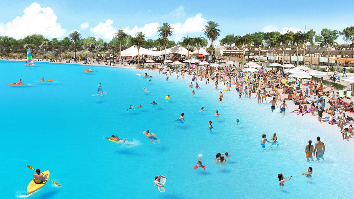 Rendering of a potential public access lagoon planned for Columbia by the Miami-based company Crystal Lagoons.