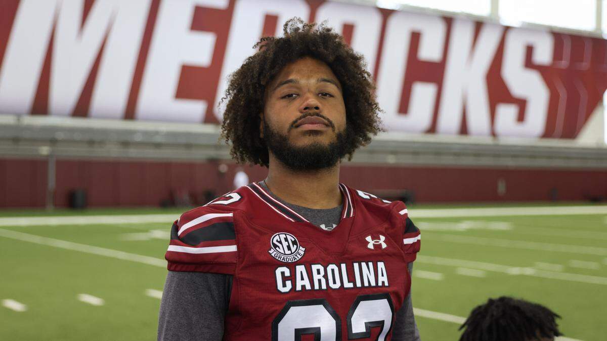 South Carolina running back Bradley Dunn (32) is seen during media day in Columbia on Thursday, August 1, 2024.