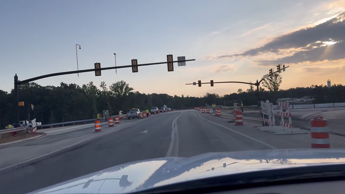 On- and off-ramps connecting Columbia Avenue and Interstate 26 remained closed Monday.