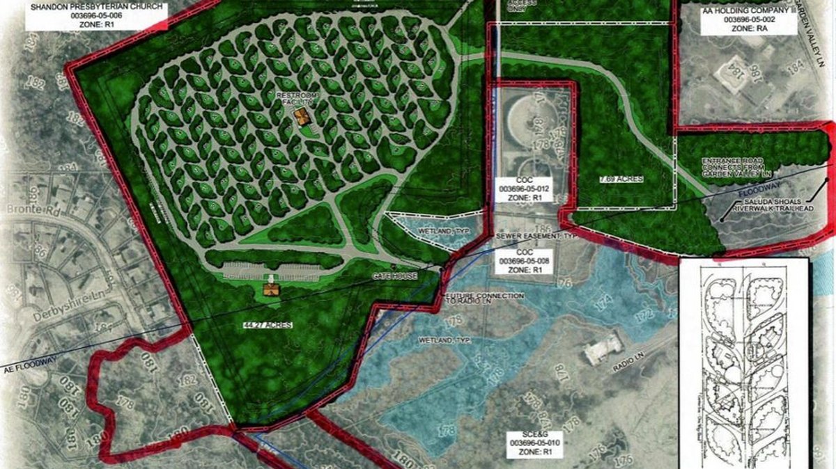 Plans for a campground near the Saluda River in Lexington County.