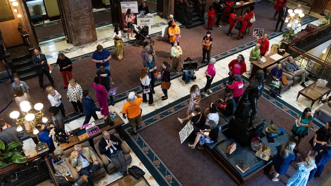 The South Carolina Senate prepares to debate a bill that would ban abortion after six weeks on Tuesday, May 23, 2023.