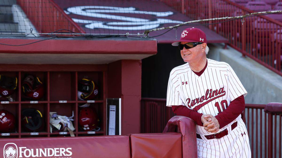 South Carolina head coach Paul Mainieri looks on before South Carolina’s game against Northern Kentucky in Columbia on Friday, February 13, 2026.